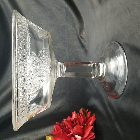 EAPG McKee & Bros. Jewel Diagonal Band Pedestal Compote Bowl - Picture 1 of 16